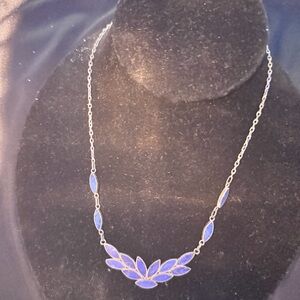 Elegant Blue Silver Necklace